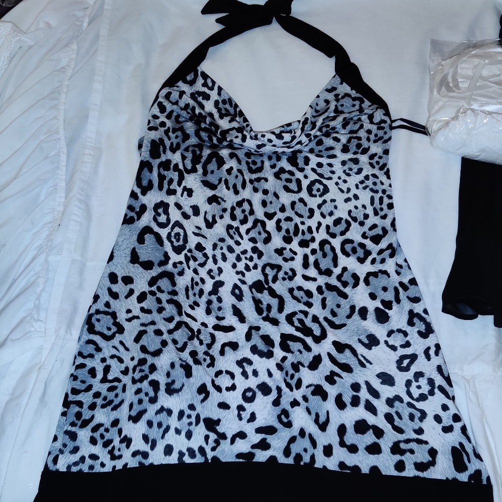White leopard dress